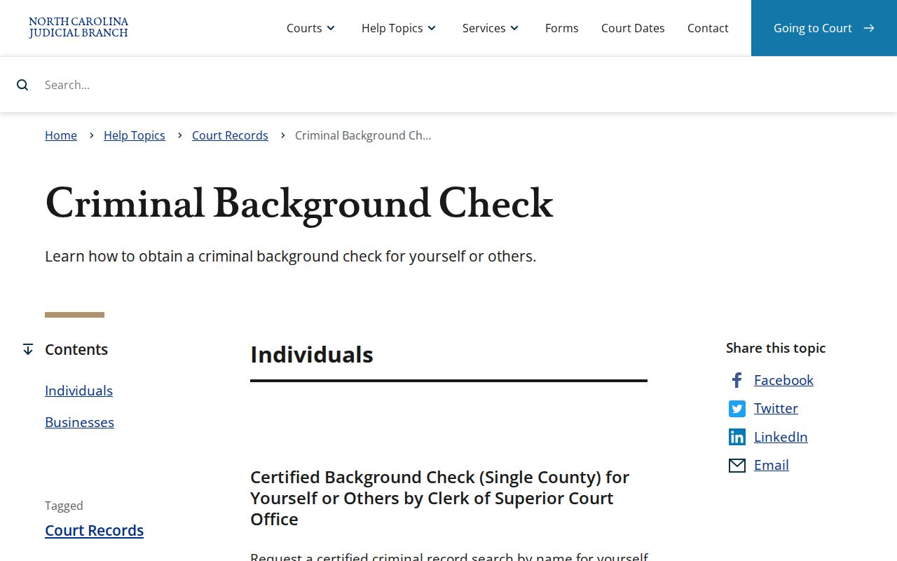 Garysburg criminal records certified statewide court search