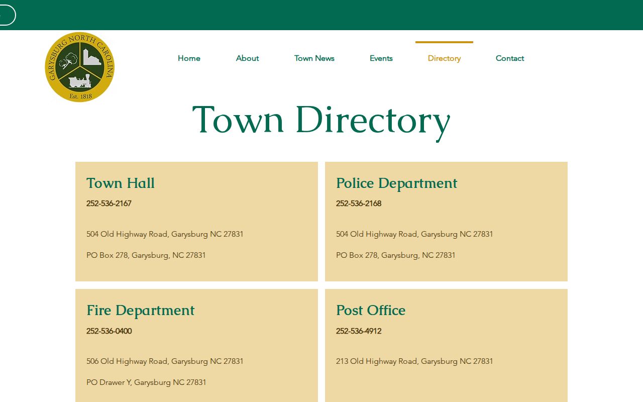 Garysburg criminal records police directory
