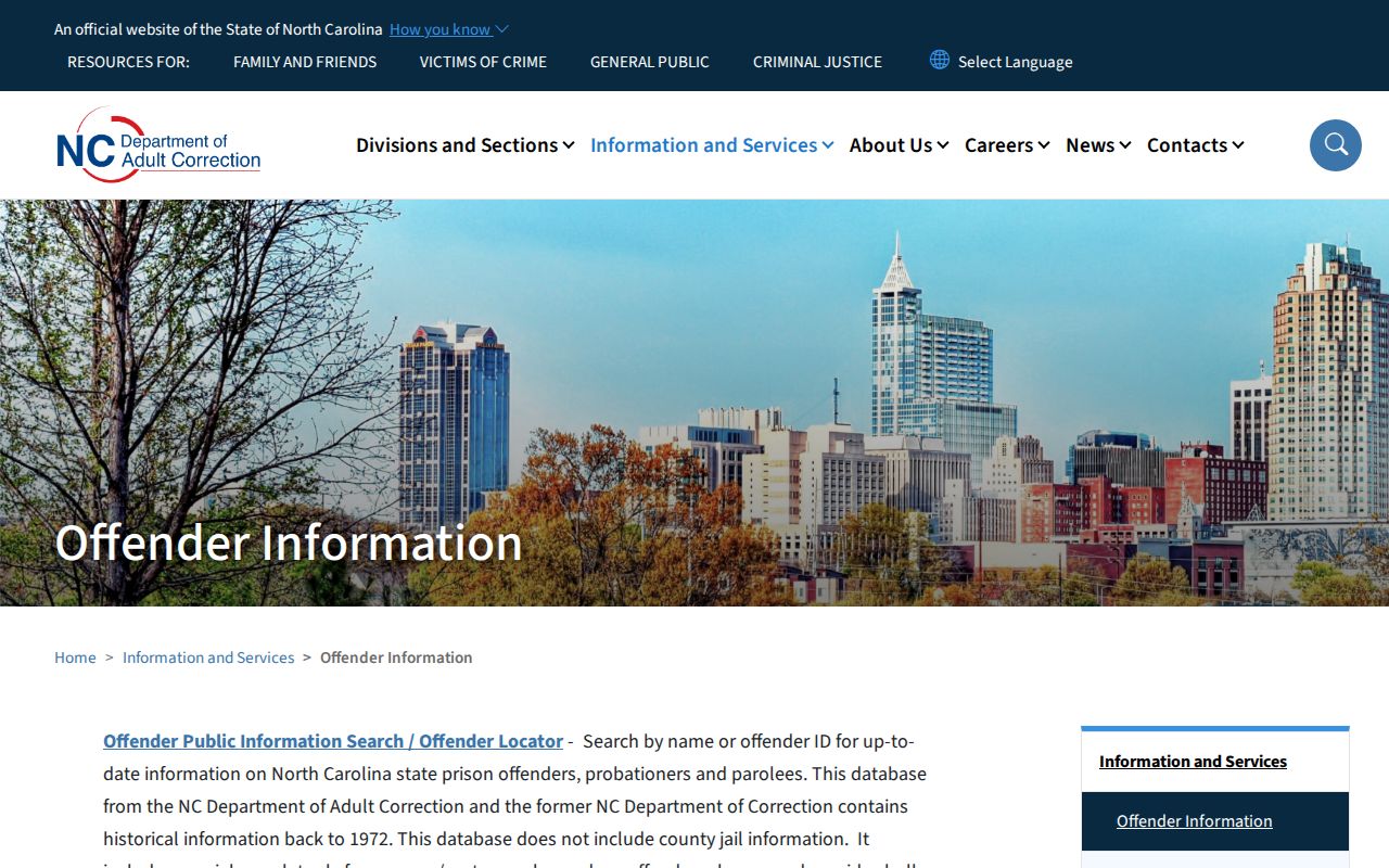 Northampton County criminal records NCDAC offender search
