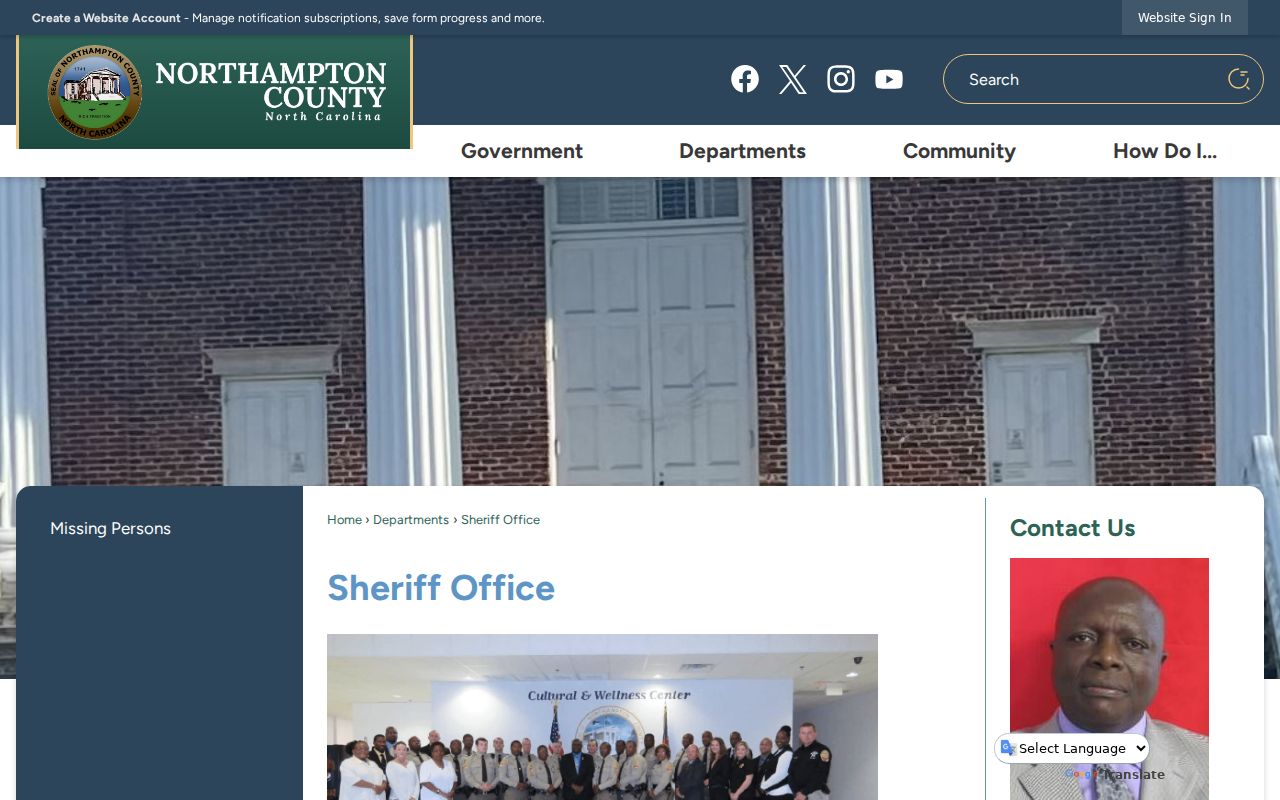 Northampton County arrest search Sheriff Office page
