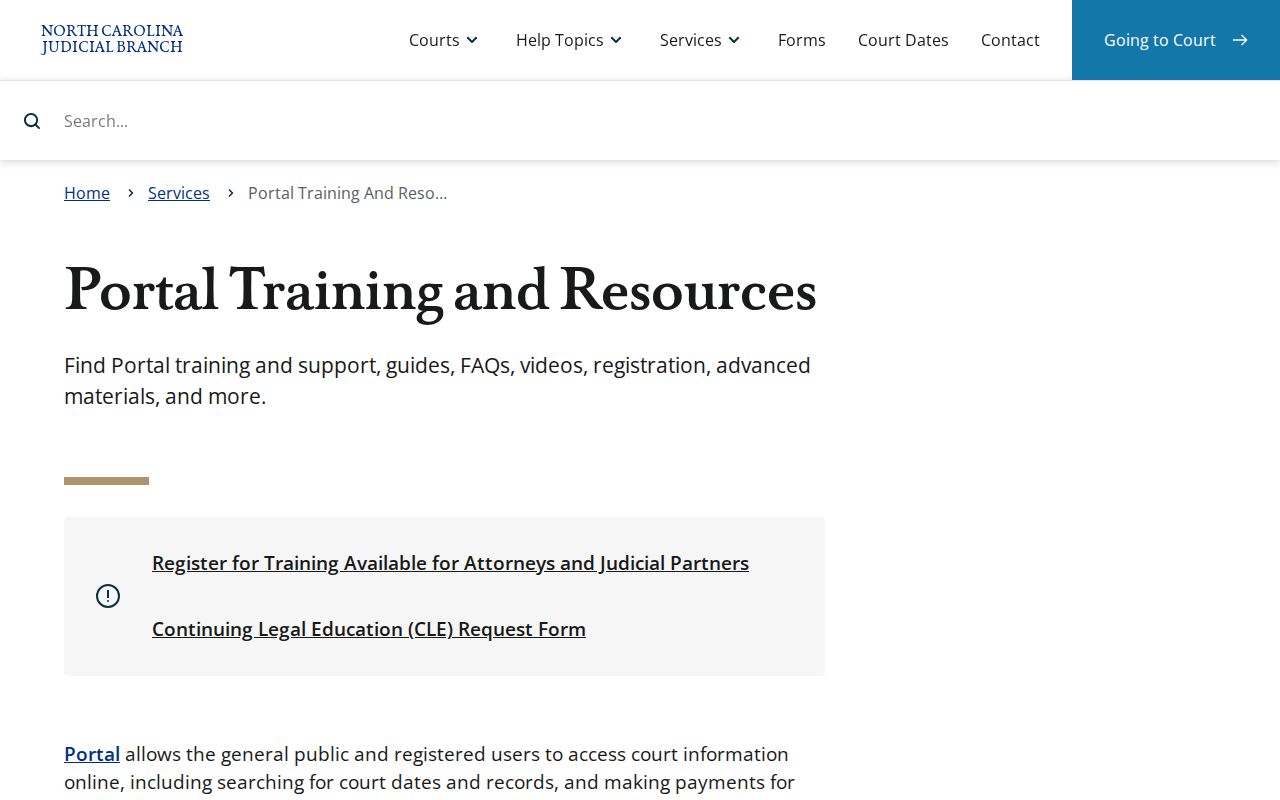 Northampton County court case eCourts training resources